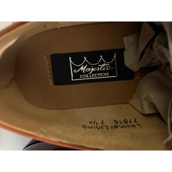 Majestic Collection Men’s Sz 7 1/2 Dress Shoes, Double Monk Strap Leather Scuffs - Picture 2 of 10